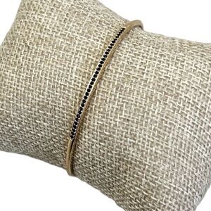 Stella & Dot Pave Cuff Black Rhinestone Bracelet